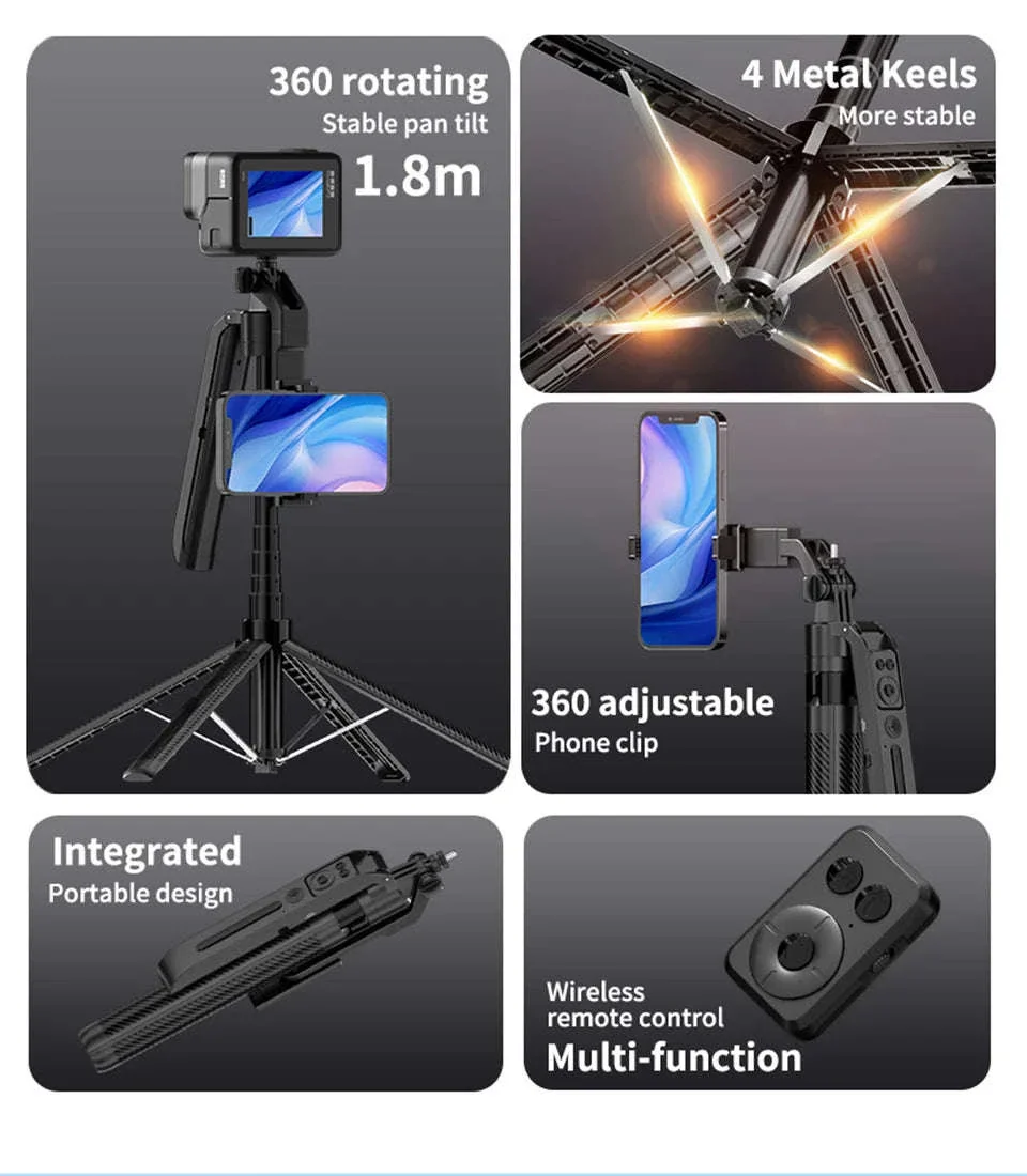 C12 Tripod Gimbal Stabilizer for Smartphone Cameras - Image 8