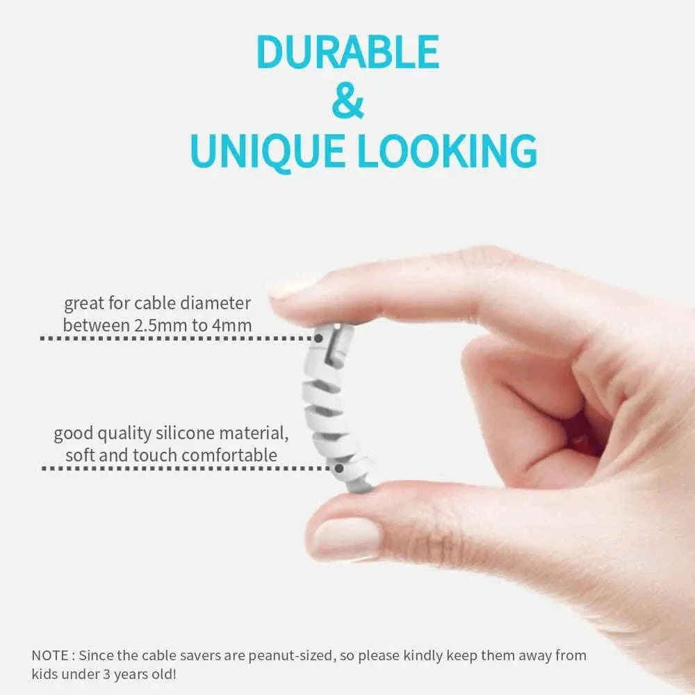Silicone Cable Protector Bobbin Winder for Charging Cords - Image 3