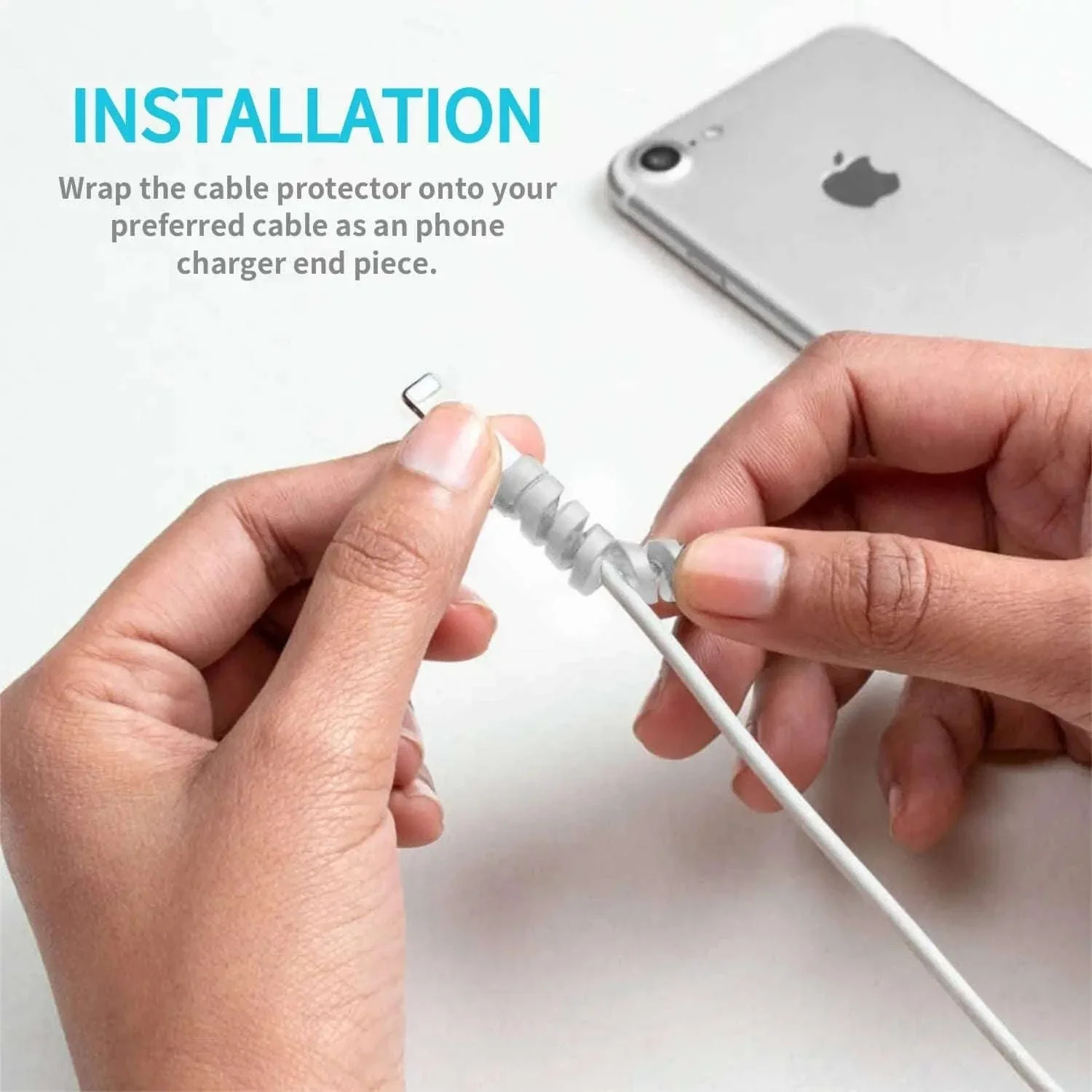 Silicone Cable Protector Bobbin Winder for Charging Cords - Image 5