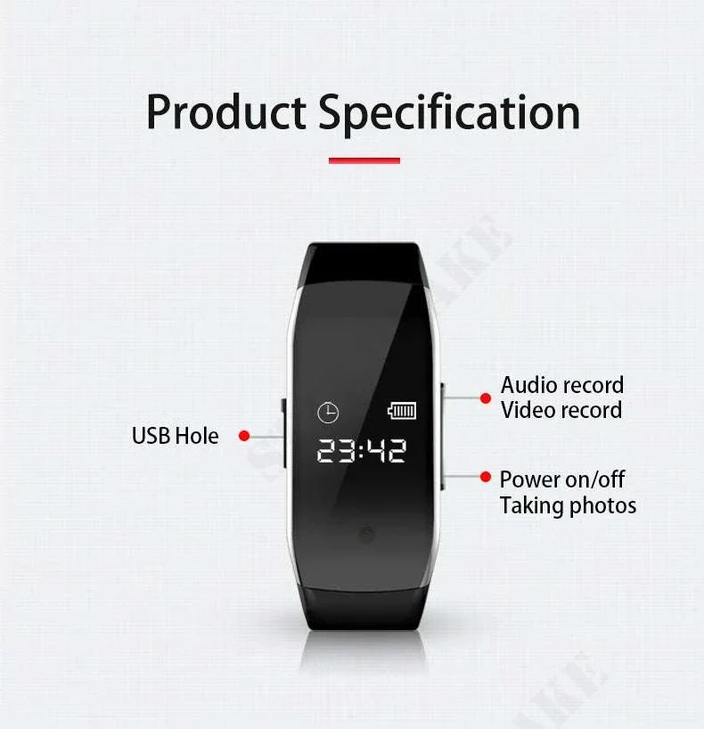 1080P HD Camera Watch with Voice Recorder and One-Click Recording - Image 16