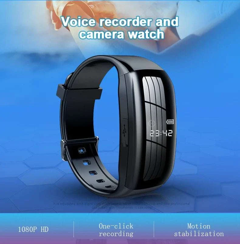 1080P HD Camera Watch with Voice Recorder and One-Click Recording - Image 7