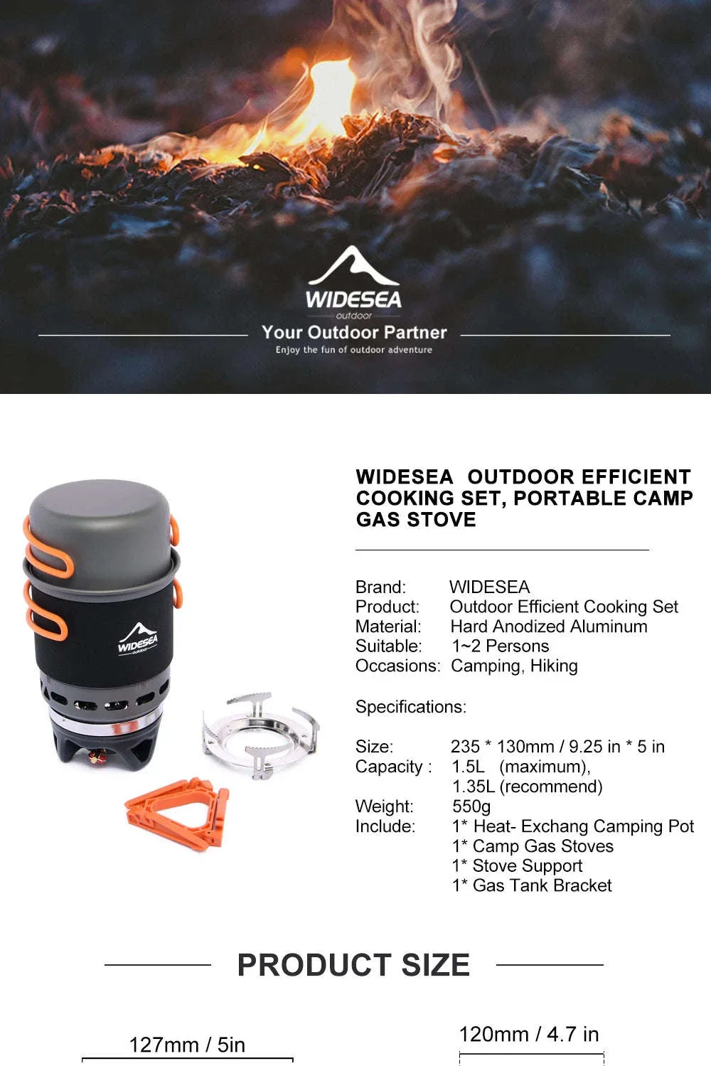 Camping Cooking System with Heat Exchanger - Image 7