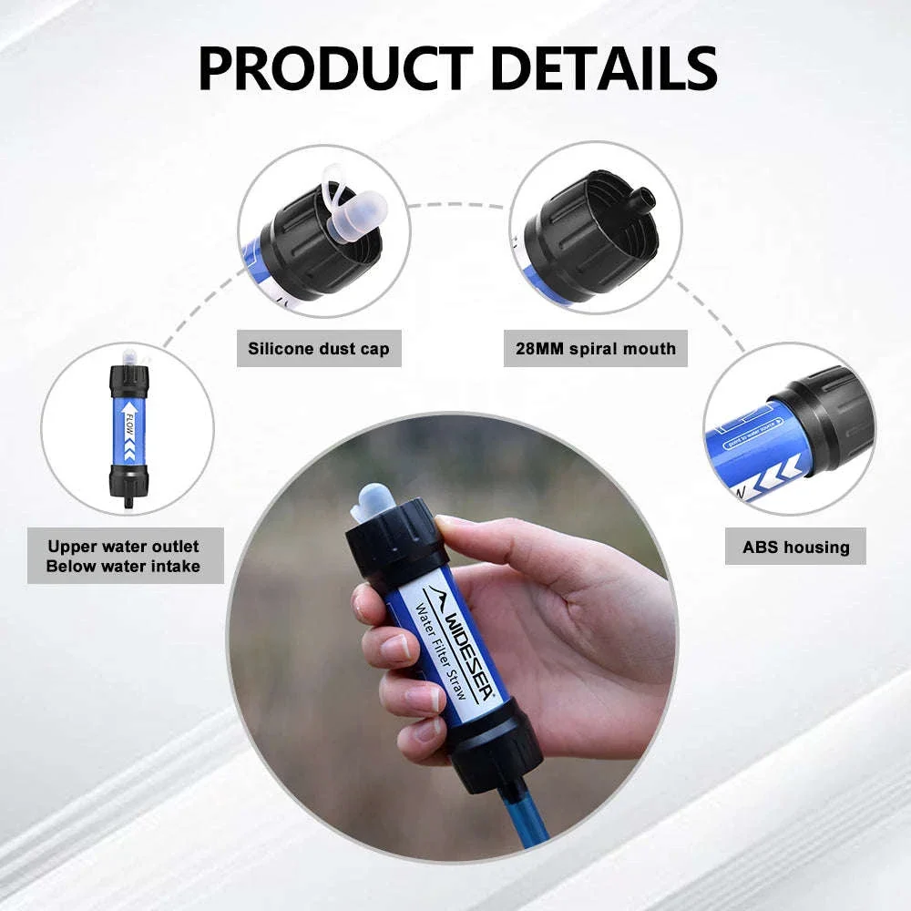 Camping Outdoor Water Purifier Straw with 0.01 Micron Filtration - Image 4