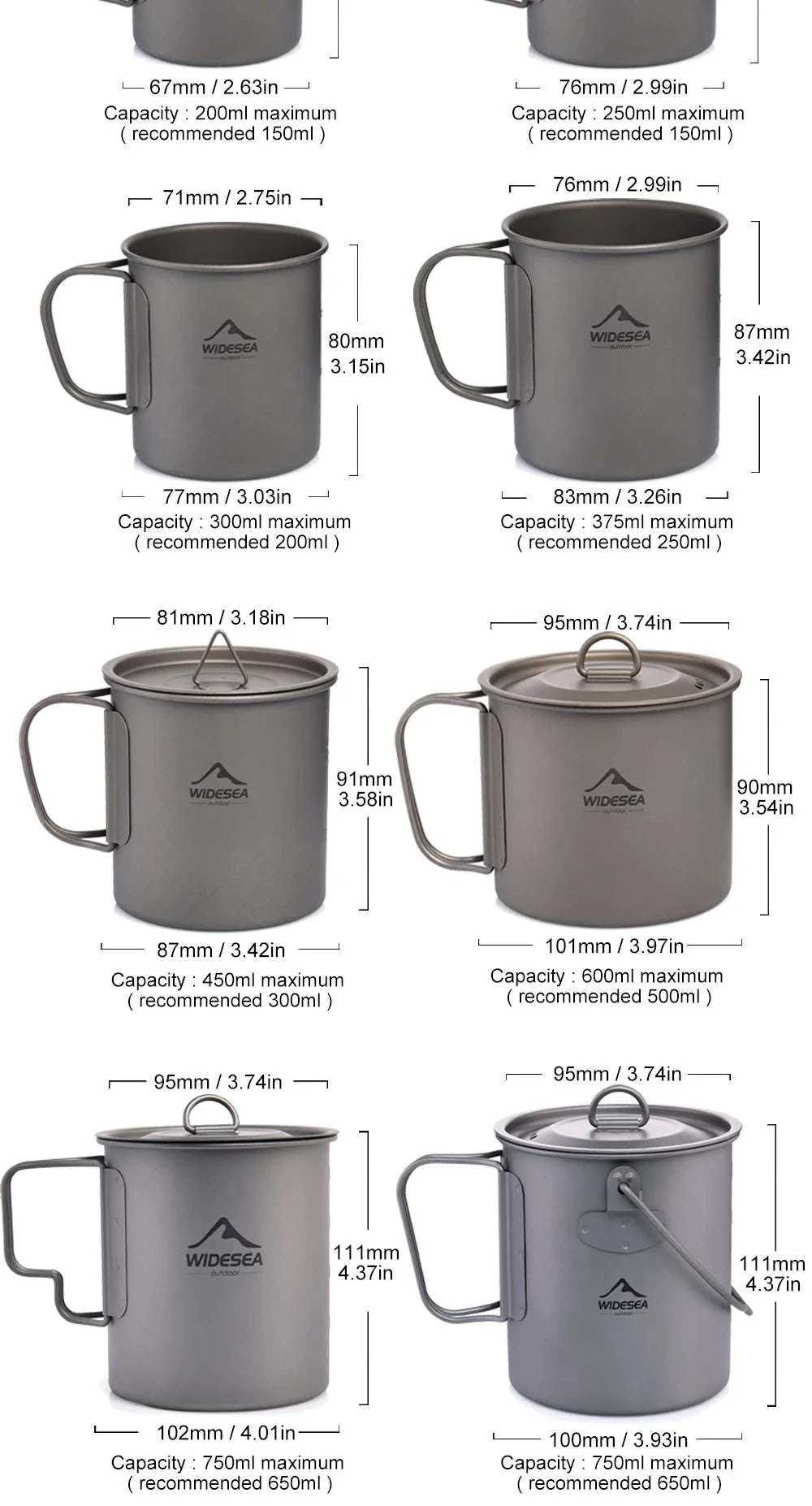 Camping Titanium Mug 0.6L - Image 10