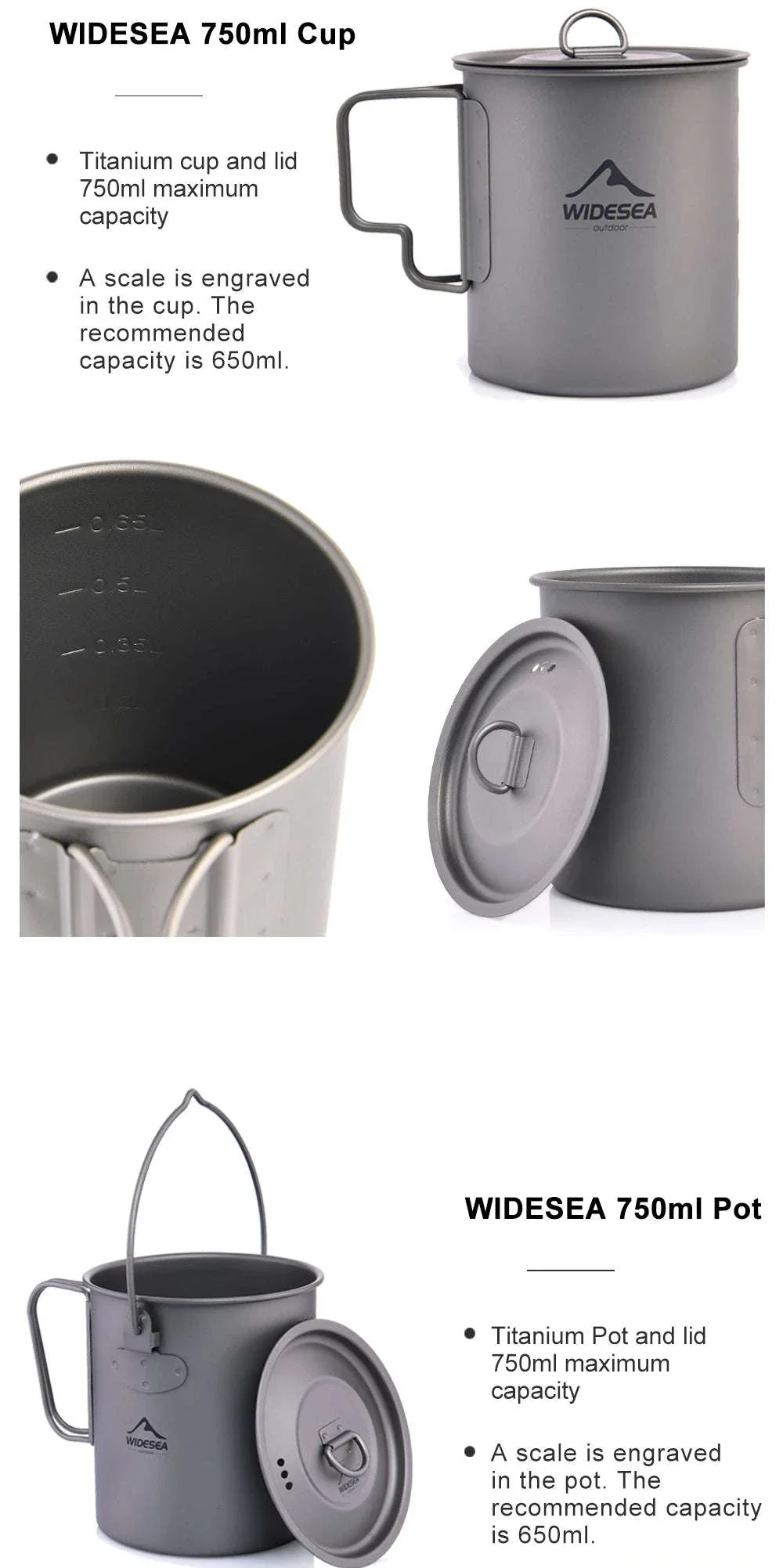 Camping Titanium Mug 0.6L - Image 17
