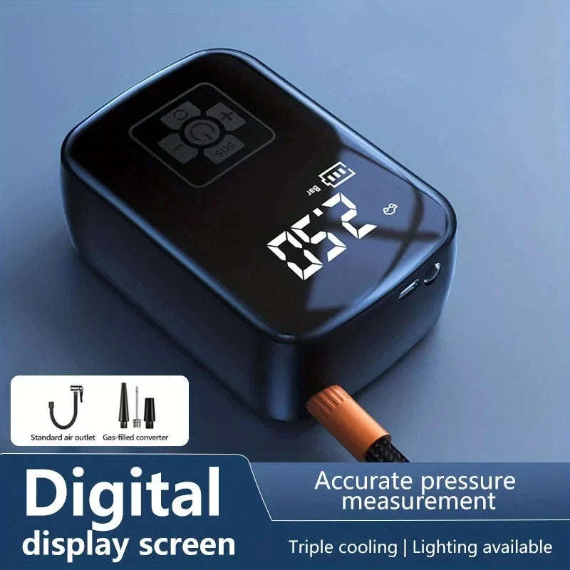 Wireless Portable Tire Inflator Pump 12V 150PSI with LED Light - Image 3