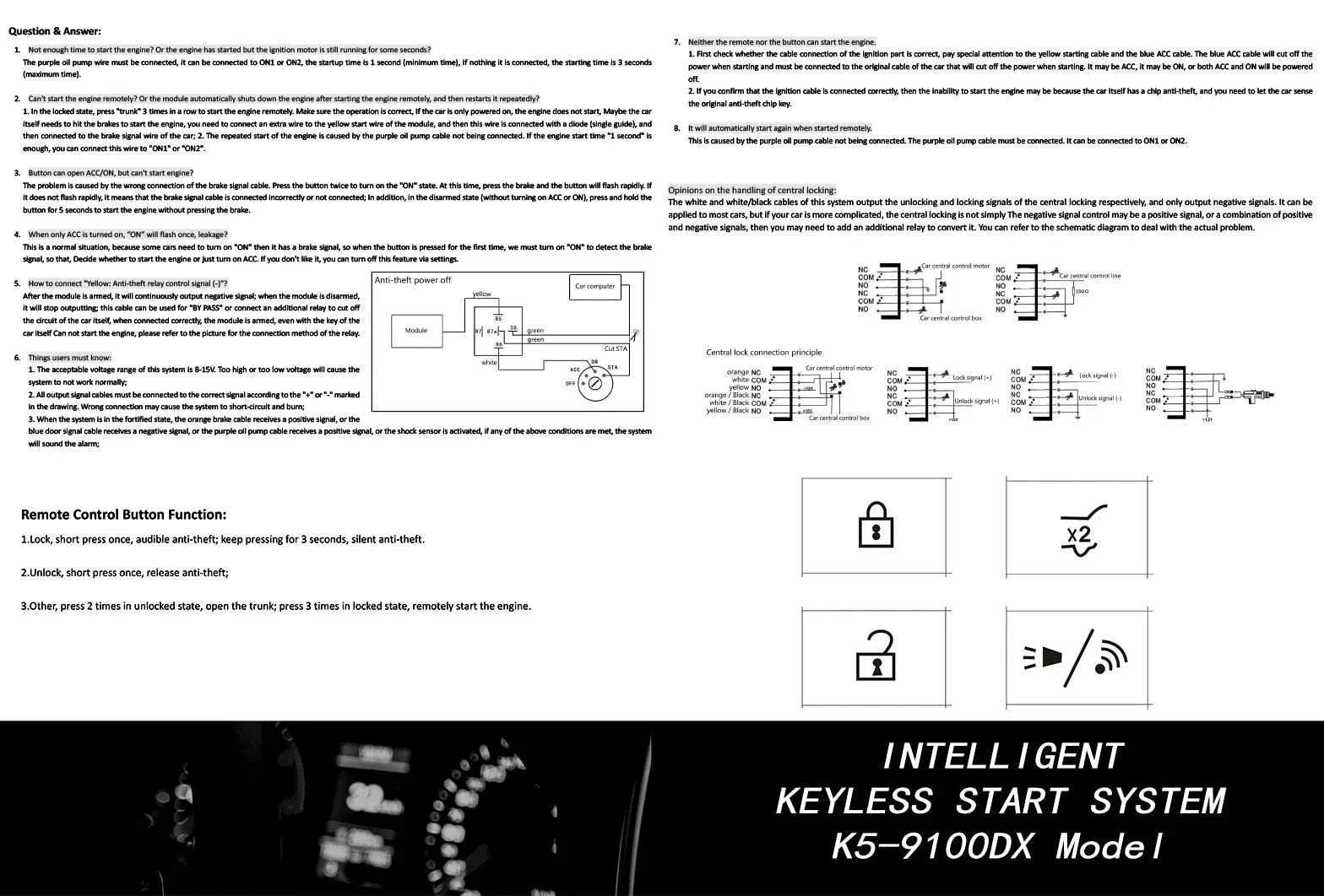 Car Alarm Keyless Entry & Remote Start System with Push Start - Image 15