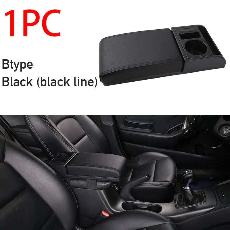 Universal Car Armrest with Cup Holder and USB Storage Box - Image 12