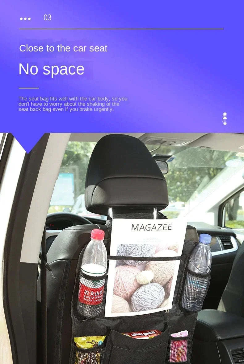 Car Backseat Organizer with Tablet Holder and Storage Pockets - Image 13