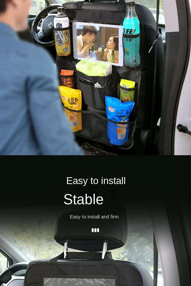 Car Backseat Organizer with Tablet Holder and Storage Pockets - Image 15