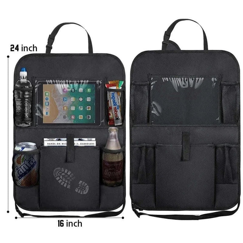 Car Backseat Organizer with Tablet Holder and Storage Pockets - Image 21