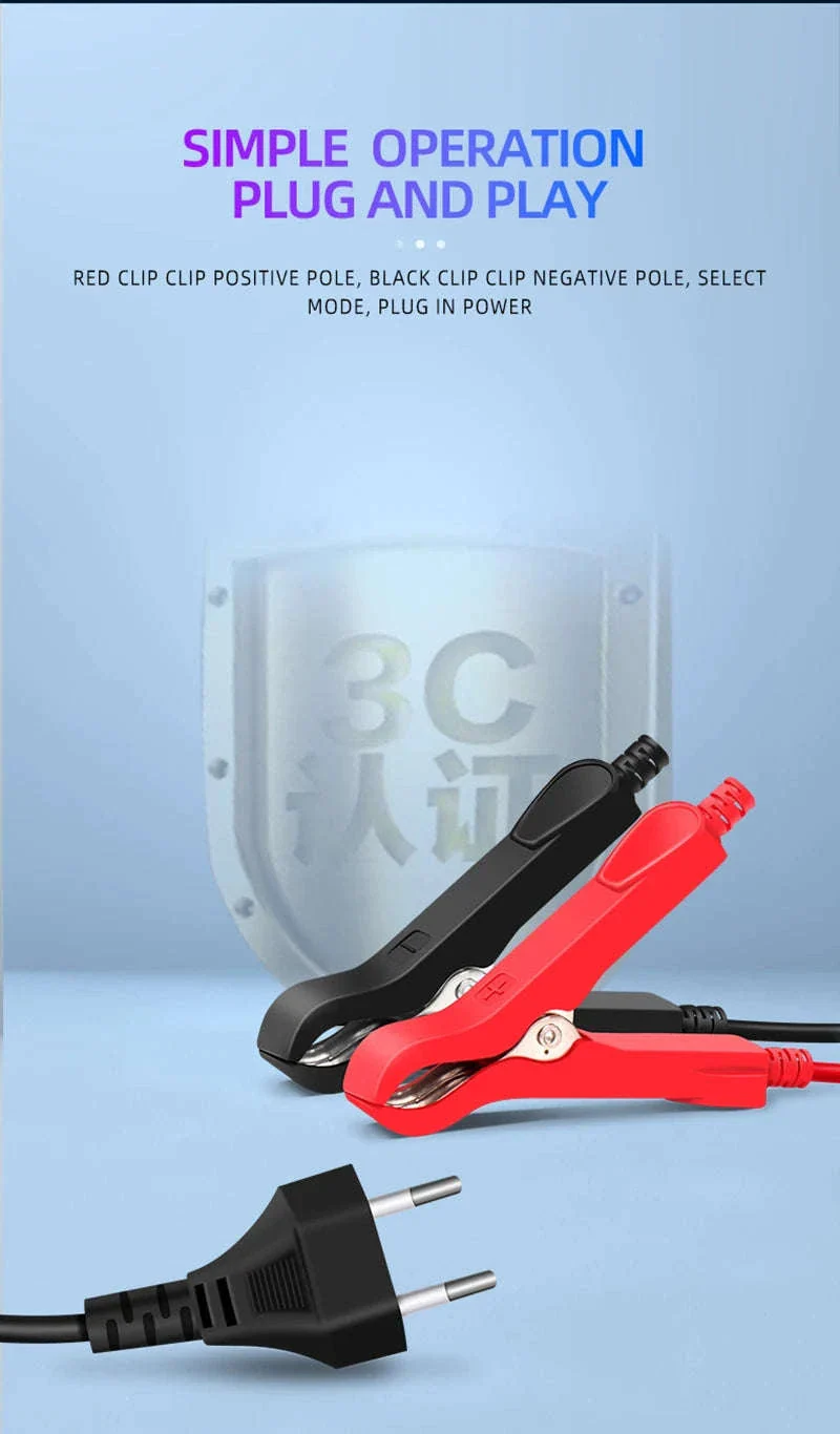 12V 6A Intelligent Car Battery Charger with Pulse Repair - Image 17