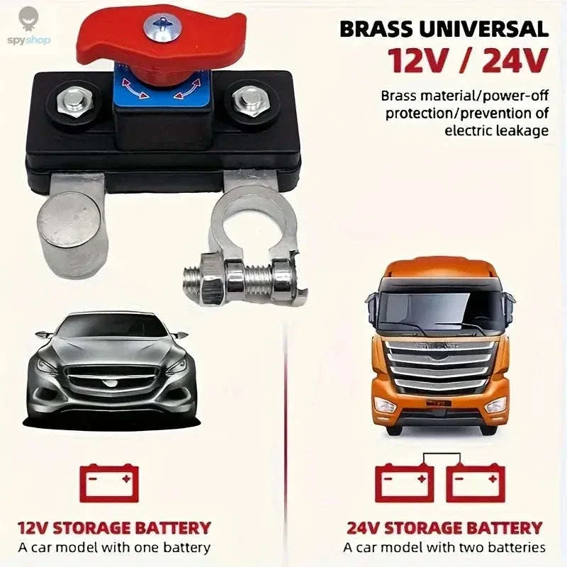 Car Battery Disconnect Switch for 12V and 24V Vehicles - Image 2