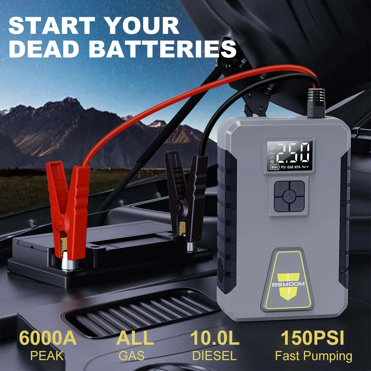Car Battery Jump Starter with Digital Display - Image 2