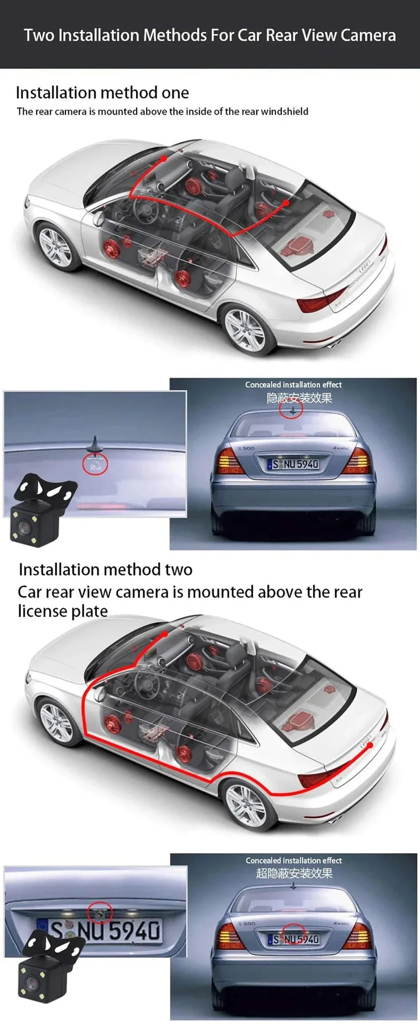 4K Dash Cam 3-Channel Front and Rear Recorder with WiFi App - Image 13