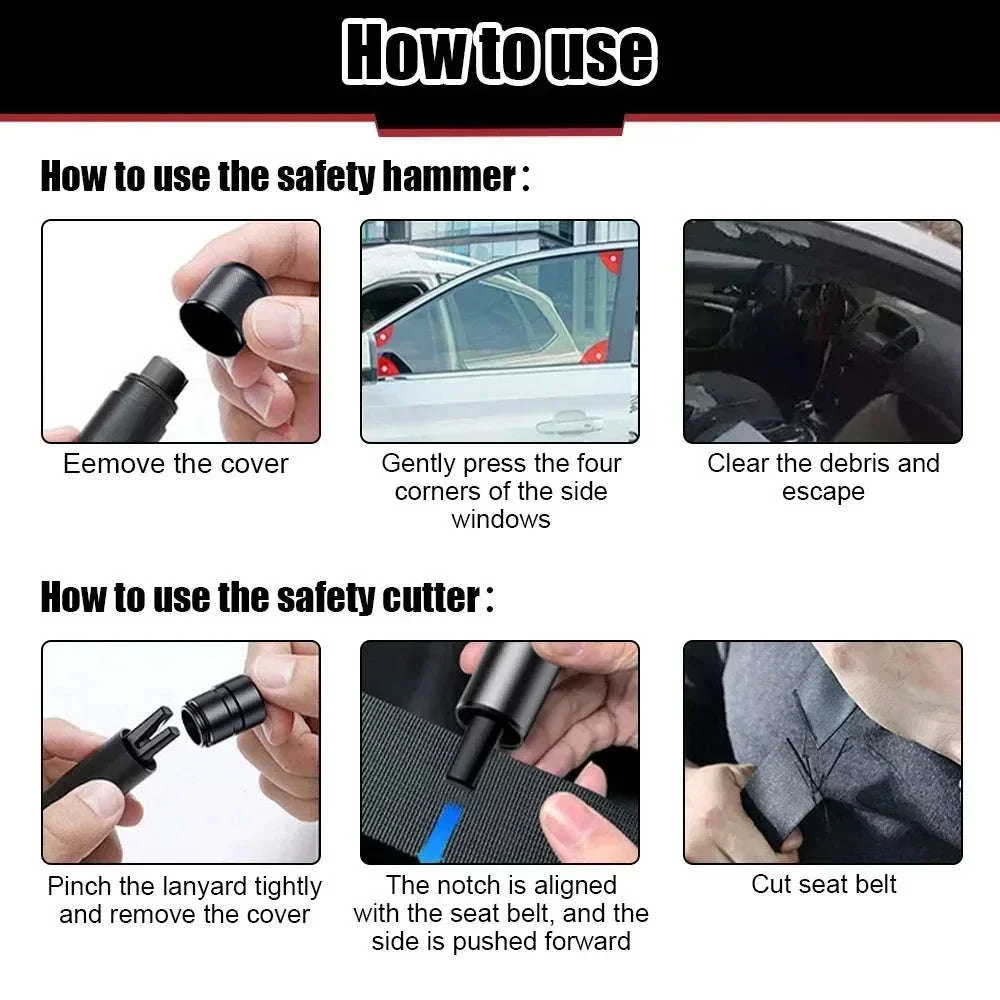 Car Emergency Window Breaker and Seat Belt Cutter - Image 6