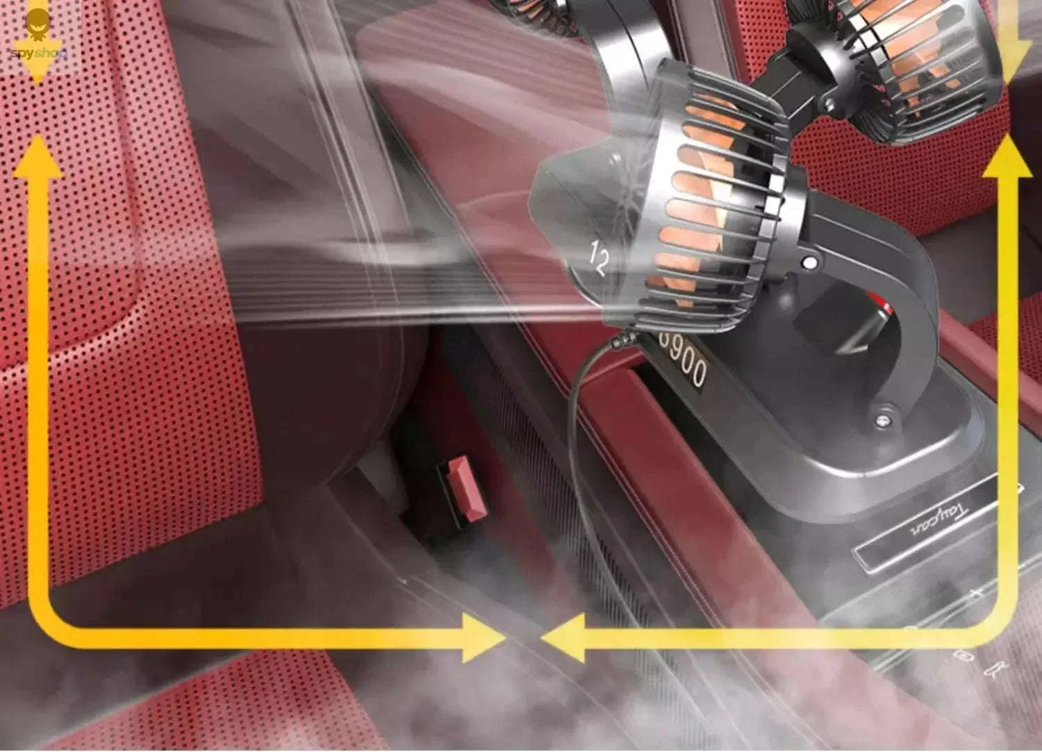 360° Adjustable Dual-Head Car Fan for Cooler Drives - Image 11