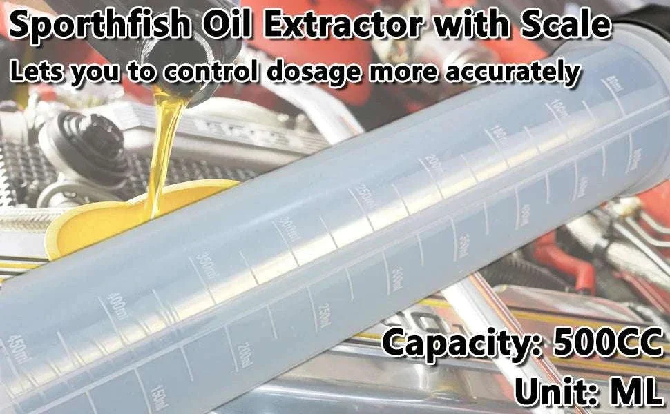 Manual Fluid Extractor Pump with Hose for Oil, Fuel & Liquid Transfer - Image 9