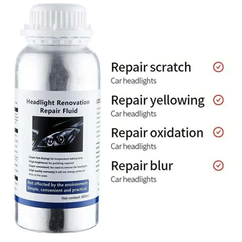 Car Headlight Restoration Polish Kit, 800ml Liquid Polymer - Image 12