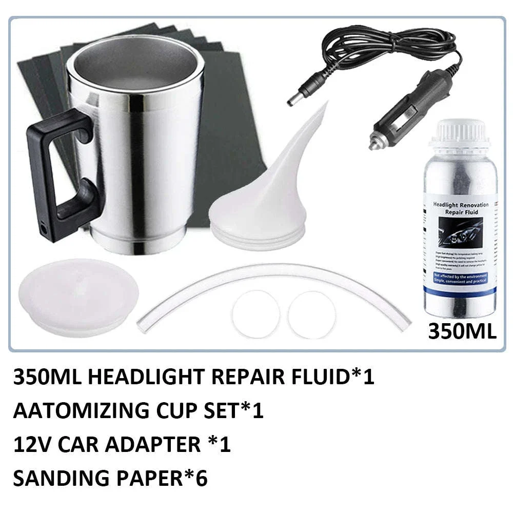 Car Headlight Restoration Polish Kit, 800ml Liquid Polymer - Image 17