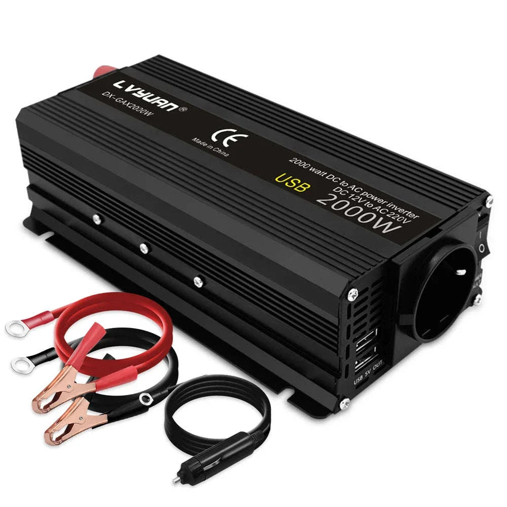 12V to 220V Car Power Inverter for Road Trips and Daily Use - Image 2