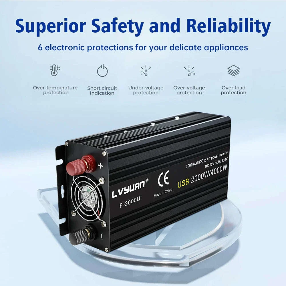 12V to 220V Car Power Inverter for Road Trips and Daily Use - Image 4