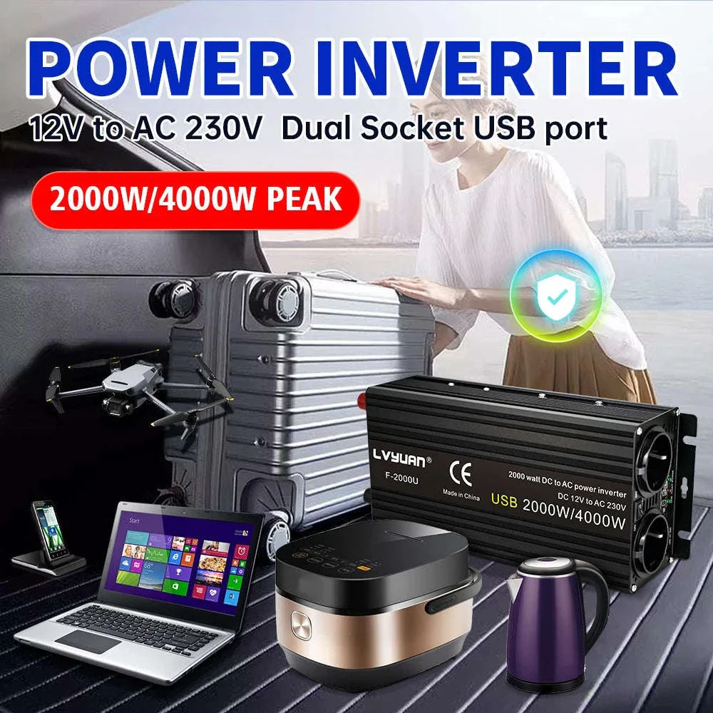 12V to 220V Car Power Inverter for Road Trips and Daily Use - Image 9