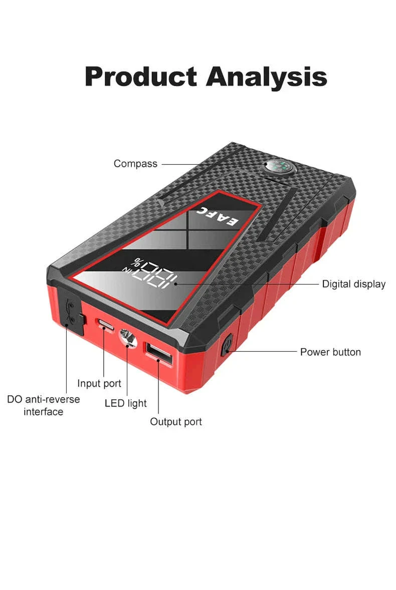 Car Jump Starter 1200A Portable Power Bank for Emergencies - Image 17