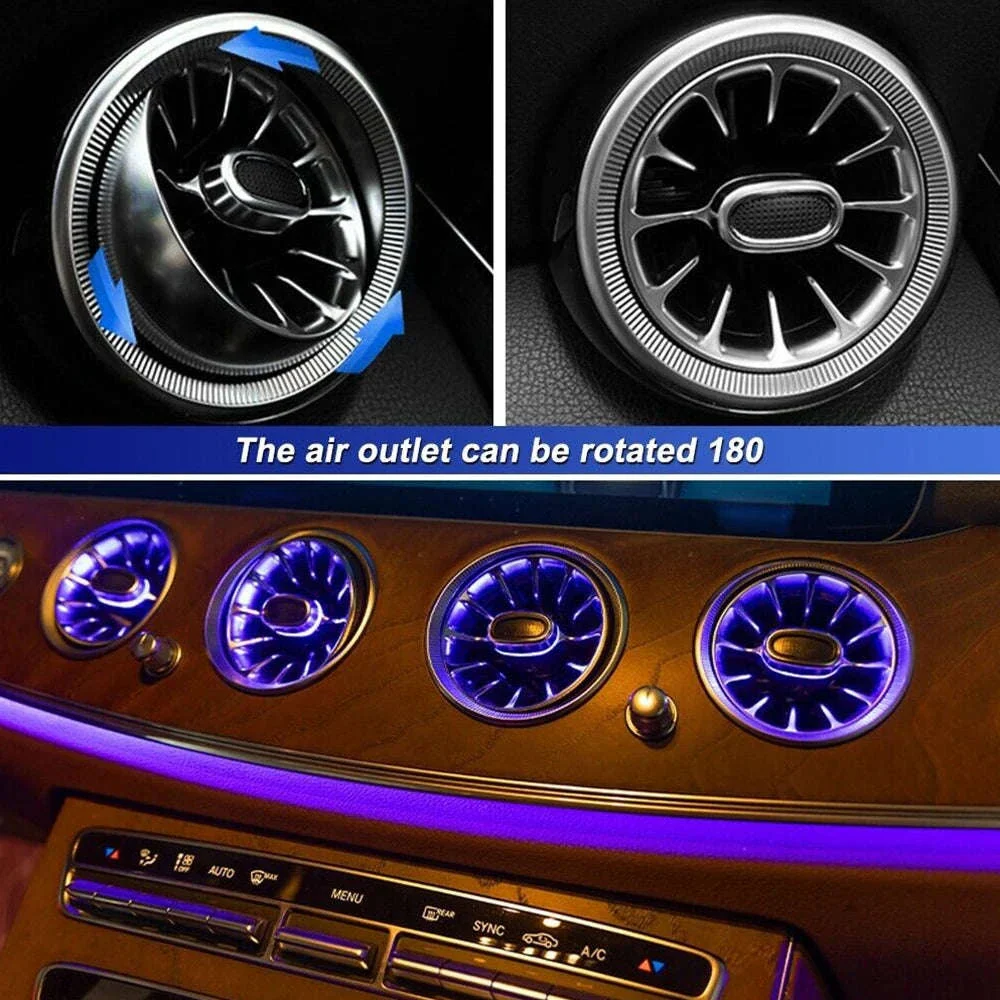 Mercedes-Benz E-Class W213 64-Color LED Vent Atmosphere Light Set - Image 3
