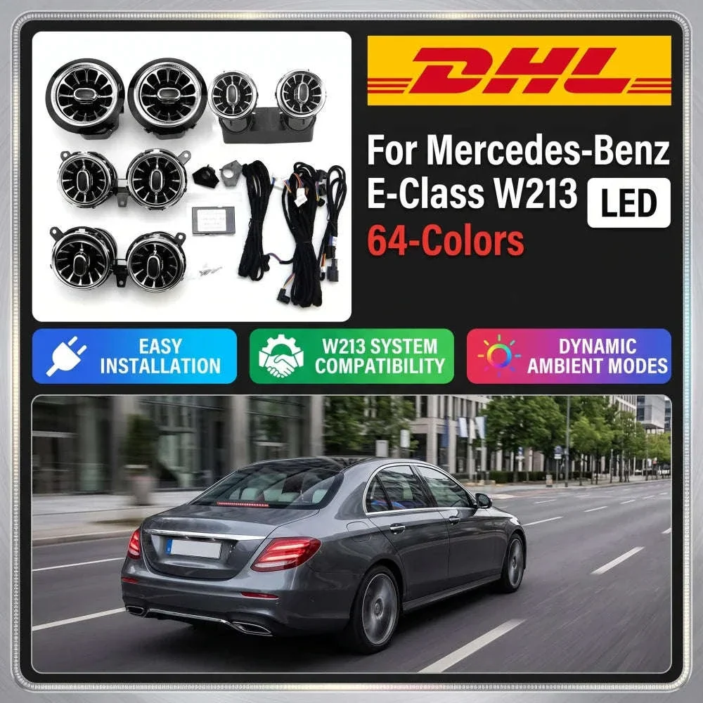 Mercedes-Benz E-Class W213 64-Color LED Vent Atmosphere Light Set - Image 7