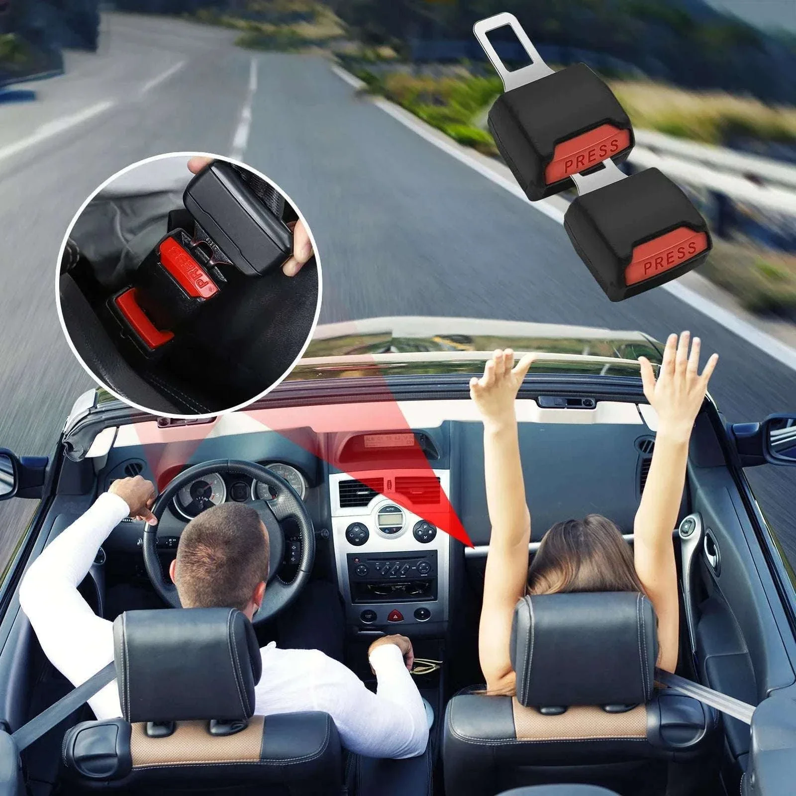 2pcs Car Seat Belt Extender with Padding for Comfortable Fit - Image 3