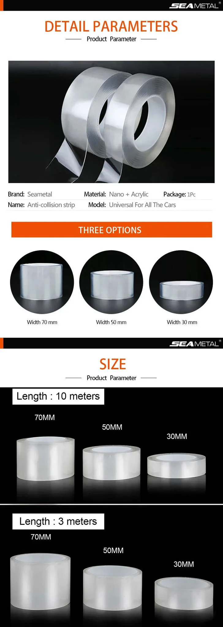 Universal Transparent Car Door Edge Protector Film - Image 10