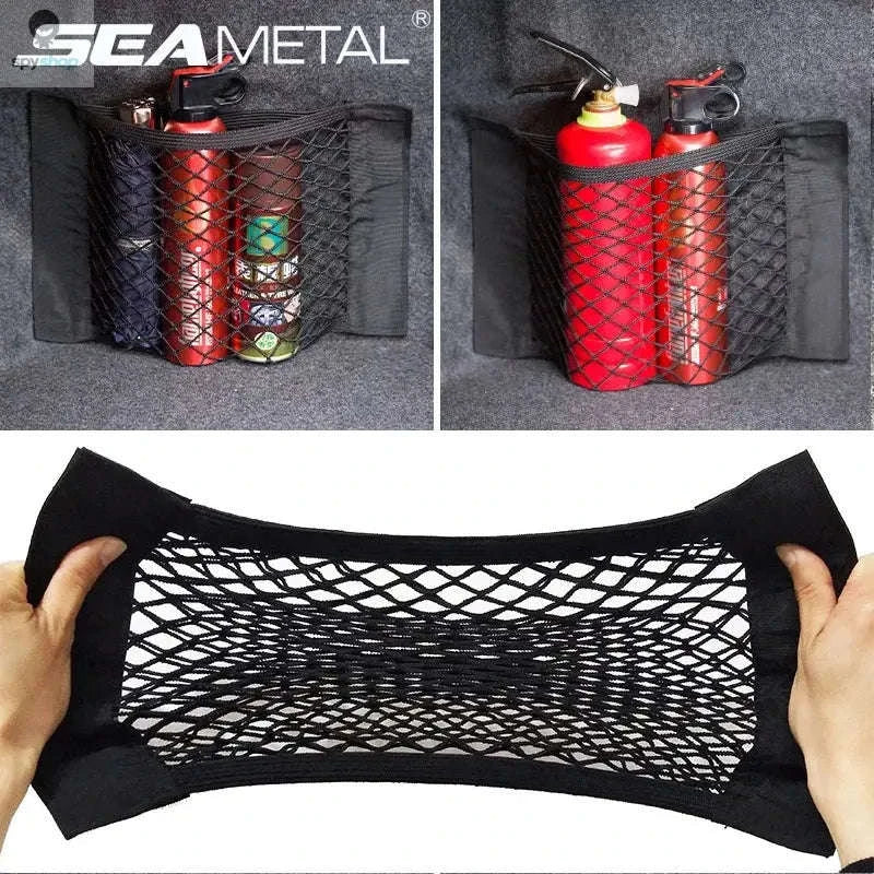 Car Trunk Mesh Organizer for Neat, Secure Cargo Storage