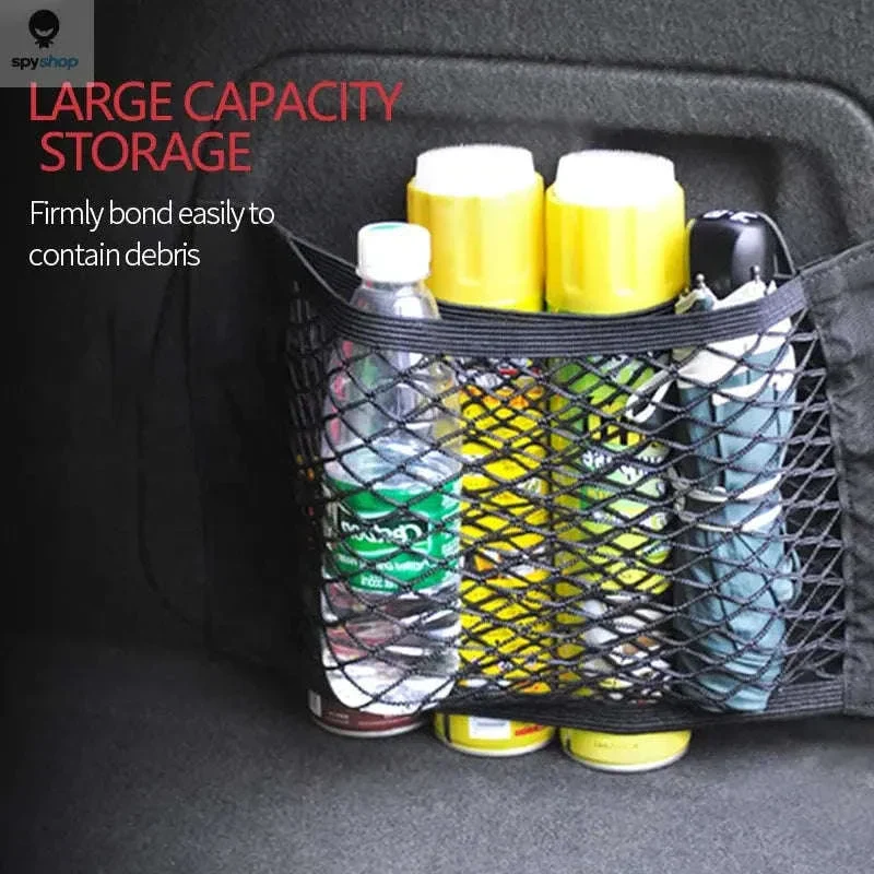 Car Trunk Mesh Organizer for Neat, Secure Cargo Storage - Image 5