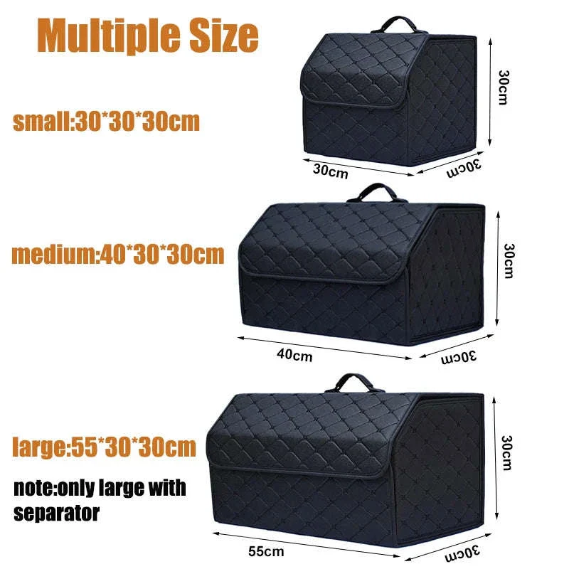Car Trunk Organizer Box, Large Capacity, Folding Storage Bag - Image 2