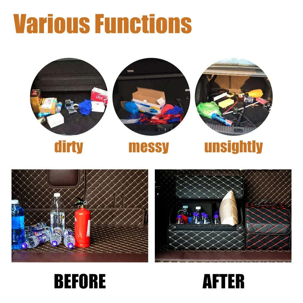 Car Trunk Organizer Box, Large Capacity, Folding Storage Bag - Image 4