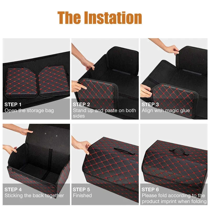 Car Trunk Organizer Box, Large Capacity, Folding Storage Bag - Image 6