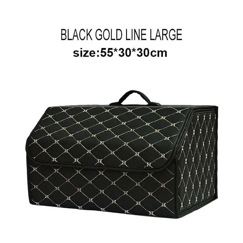 Car Trunk Organizer Box Large Capacity Foldable PU Storage Bag - Image 22