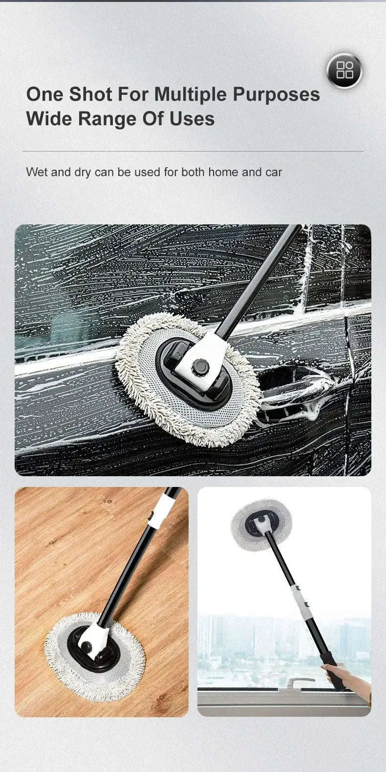 Retractable Car Wash Brush with Telescoping Handle - Image 23