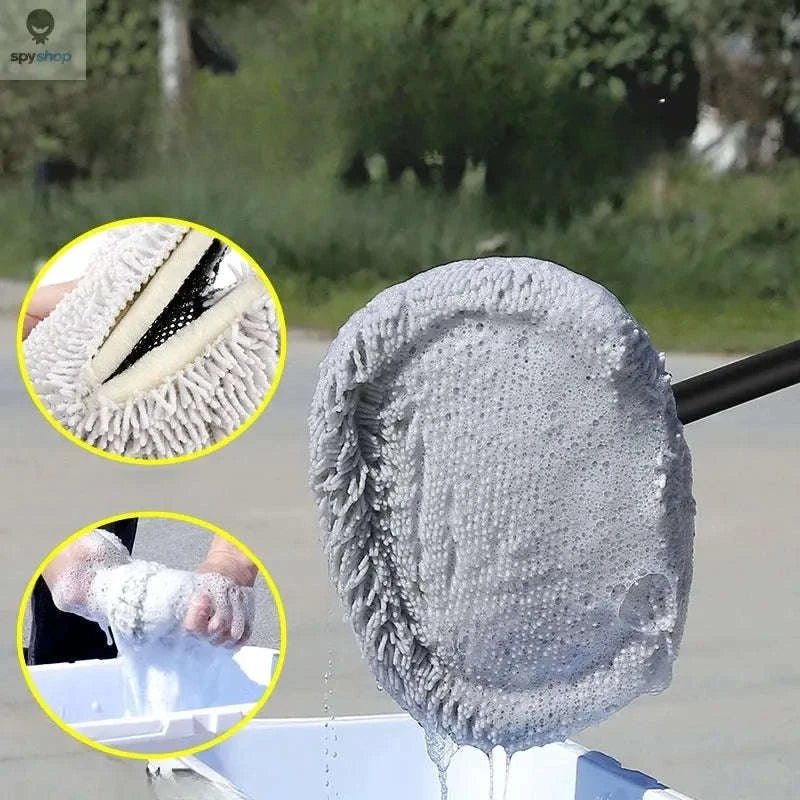 Retractable Car Wash Brush with Telescoping Handle - Image 4
