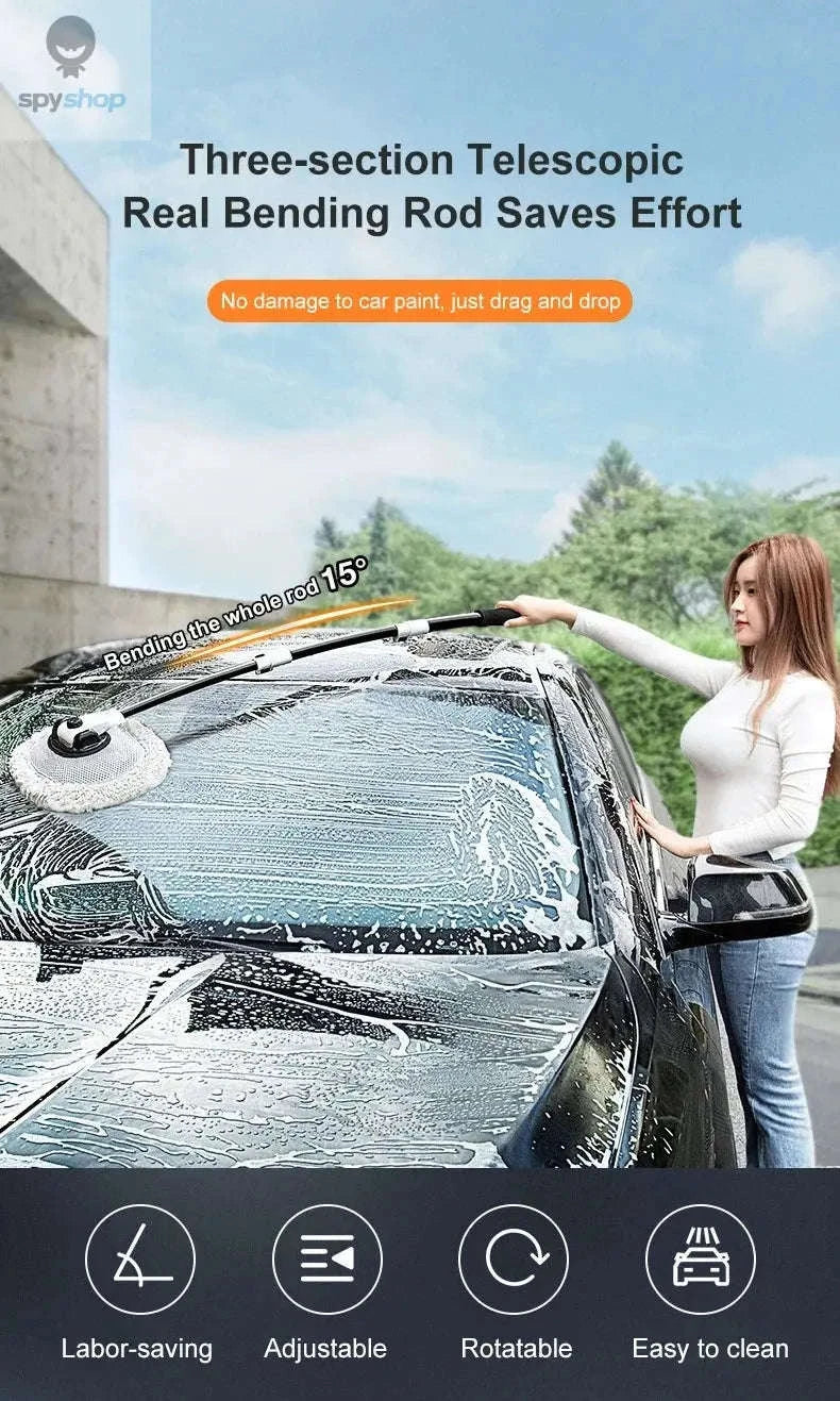 Retractable Car Wash Brush with Telescoping Handle - Image 7