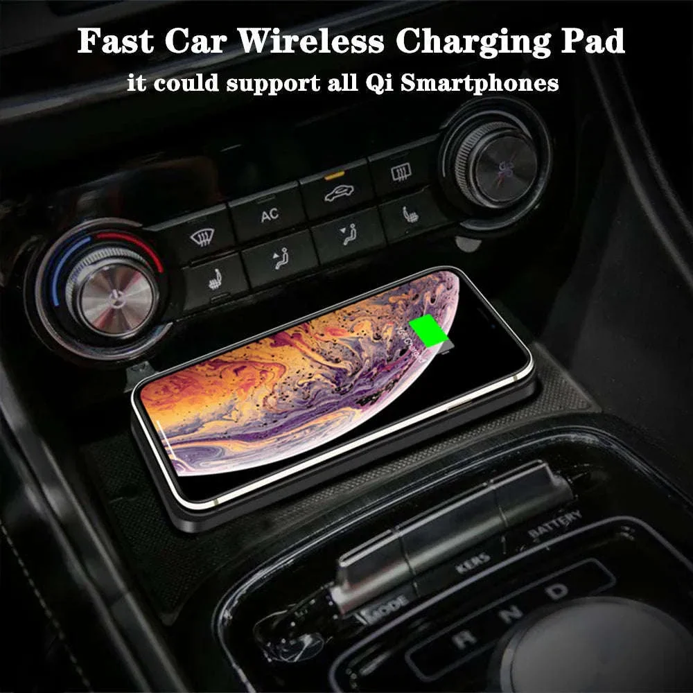 Wireless Car Charger Pad for iPhone, Samsung, and Earbuds - Image 2