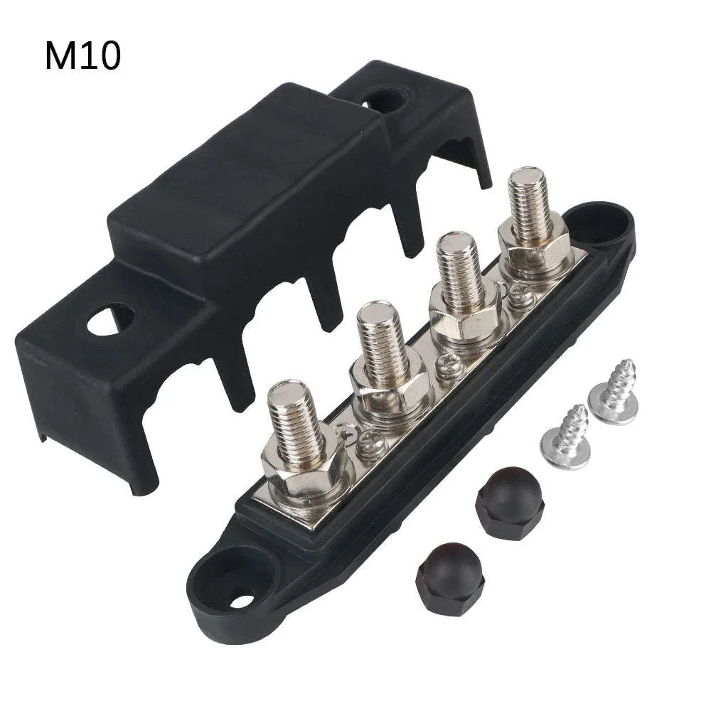 Caravan RV Power Distribution Block 4 Way 48V 250A DC Bus Bar with M8/M10 Studs - Image 18