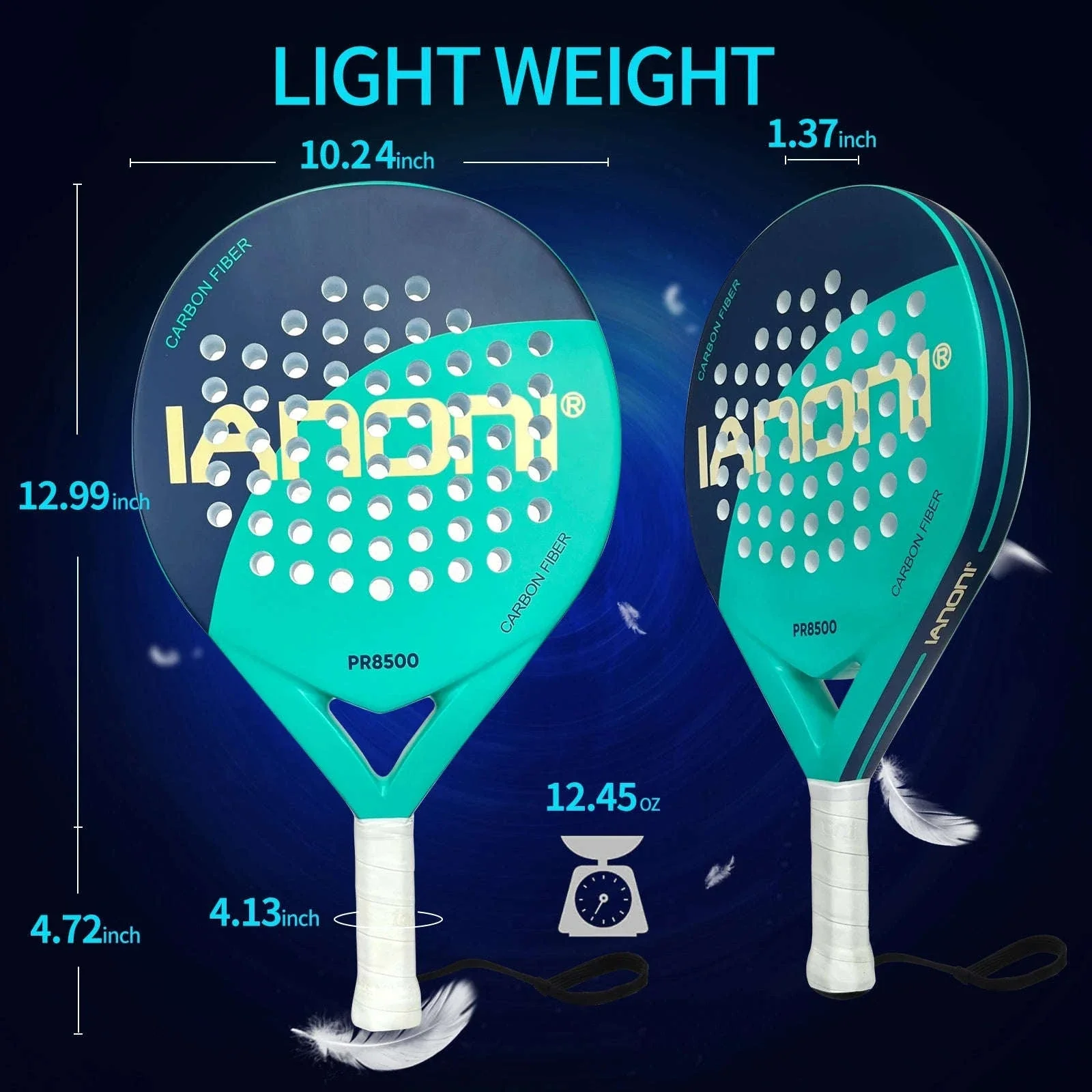 Carbon Fiber Padel Racket for Power, Control, and Comfort - Image 12