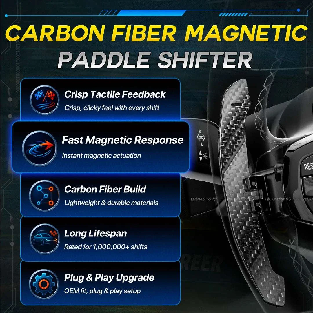 Magnetic Carbon Fiber Paddle Shifters for Mini & BMW Models - Image 2