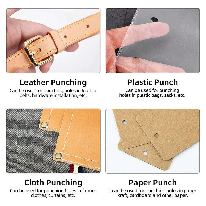 Carbon Steel Round Hole Punch Set for Leather, Fabric & DIY - Image 6