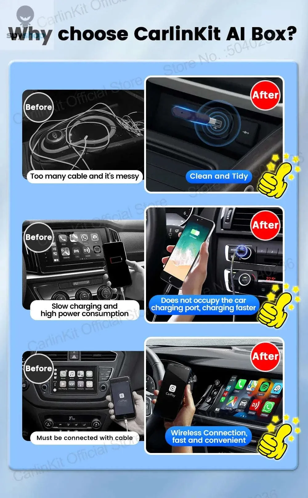 CarlinKit 5.0 Mini Ultra Wireless CarPlay Adapter - Image 10