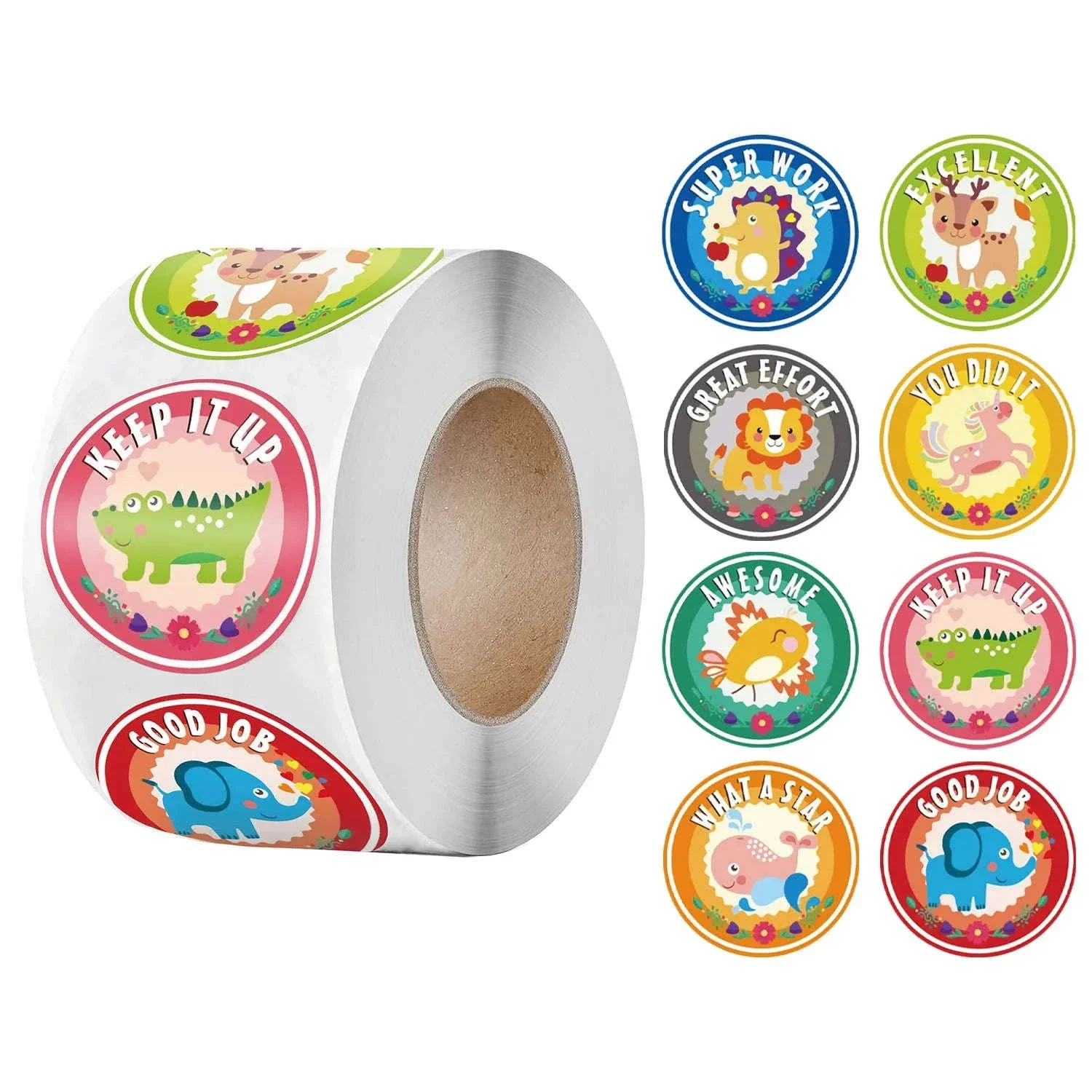 Cartoon Animal Reward Stickers for Kids, Gifts, and Crafts - Image 16