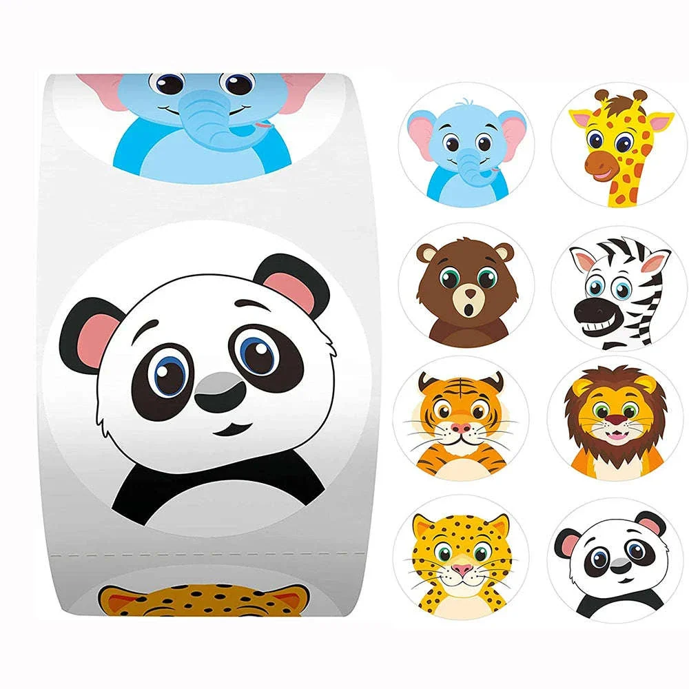 Cartoon Animal Reward Stickers for Kids, Gifts, and Crafts - Image 21