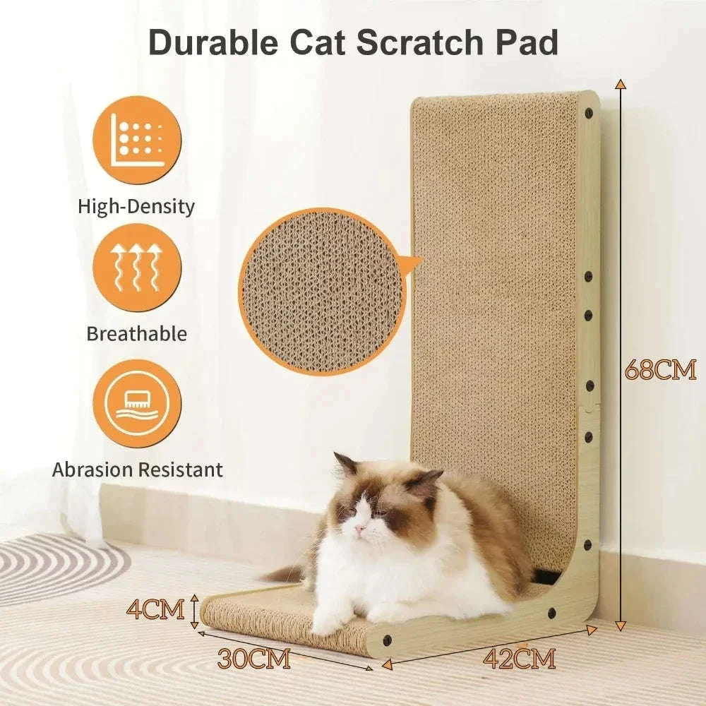 Vertical Cat Scratching Post with Hanging Ball Protector - Image 9